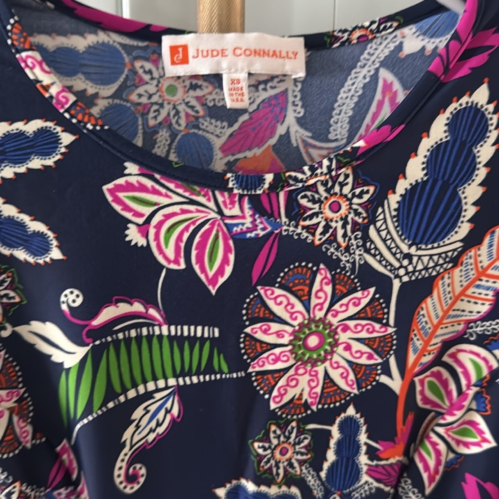 Jude Connally Brynn Fit & Flare Dress, Navy Floral, Sz XS - Picture 3 of 5